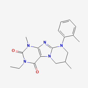 3-ethyl-1,7-dimethyl-9-(2-methylphenyl)-7,8-dihydro-6H-purino[7,8-a]pyrimidine-2,4-dione