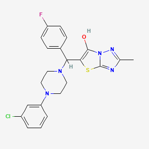 5-((4-(3-Chlorophenyl)piperazin-1-yl)(4-fluorophenyl)methyl)-2-methylthiazolo[3,2-b][1,2,4]triazol-6-ol