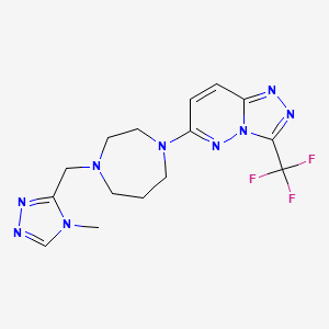 6-[4-[(4-Methyl-1,2,4-triazol-3-yl)methyl]-1,4-diazepan-1-yl]-3-(trifluoromethyl)-[1,2,4]triazolo[4,3-b]pyridazine