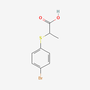 molecular formula C9H9BrO2S B2734802 2-[(4-溴苯基)硫基]丙酸 CAS No. 18739-77-0