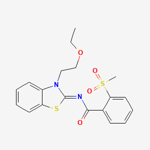 (E)-N-(3-(2-ethoxyethyl)benzo[d]thiazol-2(3H)-ylidene)-2-(methylsulfonyl)benzamide