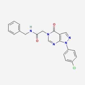 molecular formula C20H16ClN5O2 B2734807 N-benzyl-2-[1-(4-chlorophenyl)-4-oxo-1H,4H,5H-pyrazolo[3,4-d]pyrimidin-5-yl]acetamide CAS No. 852441-23-7