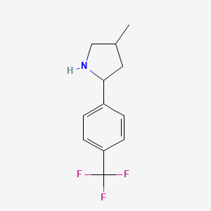 molecular formula C12H14F3N B2734815 4-Methyl-2-[4-(trifluoromethyl)phenyl]pyrrolidine CAS No. 603068-26-4