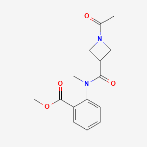 molecular formula C15H18N2O4 B2734819 methyl 2-(1-acetyl-N-methylazetidine-3-carboxamido)benzoate CAS No. 1421524-10-8