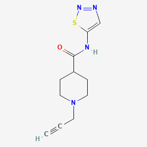 molecular formula C11H14N4OS B2734822 1-(prop-2-yn-1-yl)-N-(1,2,3-thiadiazol-5-yl)piperidine-4-carboxamide CAS No. 1808648-78-3