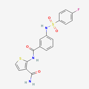 2-(3-(4-Fluorophenylsulfonamido)benzamido)thiophene-3-carboxamide