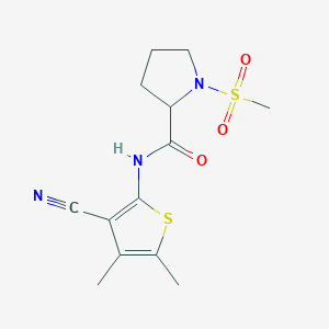 N-(3-cyano-4,5-dimethylthiophen-2-yl)-1-(methylsulfonyl)pyrrolidine-2-carboxamide