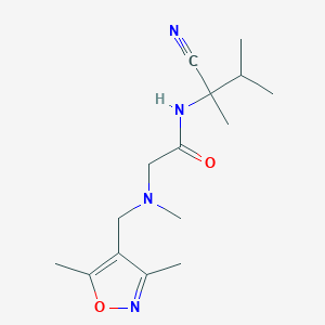 N-(1-cyano-1,2-dimethylpropyl)-2-{[(3,5-dimethyl-1,2-oxazol-4-yl)methyl](methyl)amino}acetamide