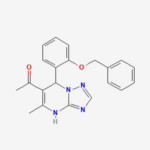 1-{7-[2-(Benzyloxy)phenyl]-5-methyl-4,7-dihydro[1,2,4]triazolo[1,5-a]pyrimidin-6-yl}ethanone
