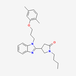 1-butyl-4-{1-[3-(2,5-dimethylphenoxy)propyl]-1H-benzimidazol-2-yl}pyrrolidin-2-one