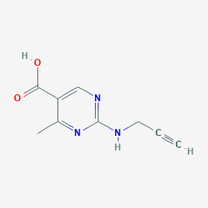 molecular formula C9H9N3O2 B2734852 4-Methyl-2-(prop-2-yn-1-ylamino)pyrimidine-5-carboxylic acid CAS No. 1553391-58-4