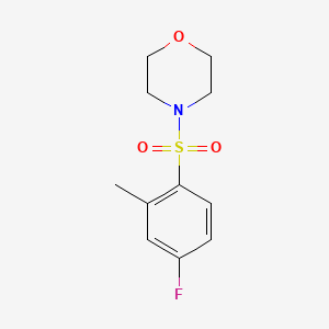 molecular formula C11H14FNO3S B2734854 4-((4-Fluoro-2-methylphenyl)sulfonyl)morpholine CAS No. 825611-17-4