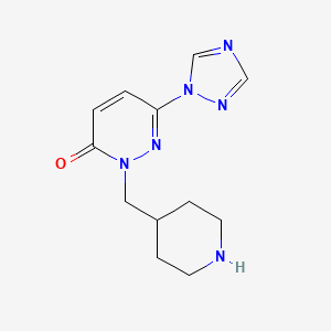 molecular formula C12H16N6O B2734861 2-(Piperidin-4-ylmethyl)-6-(1,2,4-triazol-1-yl)pyridazin-3-one CAS No. 2380179-60-0