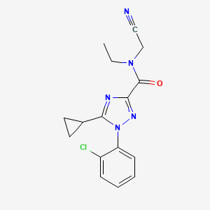 molecular formula C16H16ClN5O B2734864 1-(2-chlorophenyl)-N-(cyanomethyl)-5-cyclopropyl-N-ethyl-1H-1,2,4-triazole-3-carboxamide CAS No. 1311728-08-1
