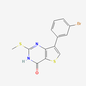 molecular formula C13H9BrN2OS2 B2734870 7-(3-bromophenyl)-2-(methylsulfanyl)thieno[3,2-d]pyrimidin-4(3H)-one CAS No. 1325303-76-1
