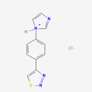 molecular formula C11H9ClN4S B2734879 1-[4-(1,2,3-噻二唑-4-基)苯基]-1H-咪唑-1-铵氯化物 CAS No. 1025725-18-1