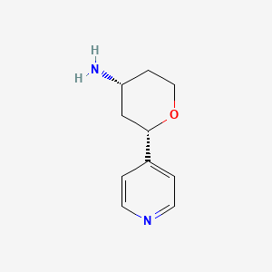 (2S,4R)-2-Pyridin-4-yloxan-4-amine