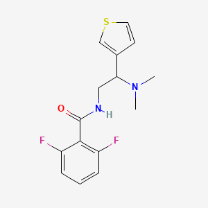 molecular formula C15H16F2N2OS B2734891 N-(2-(dimethylamino)-2-(thiophen-3-yl)ethyl)-2,6-difluorobenzamide CAS No. 946373-38-2