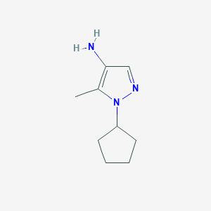 molecular formula C9H15N3 B2734892 1-Cyclopentyl-5-methyl-1H-pyrazol-4-amine CAS No. 1006495-85-7