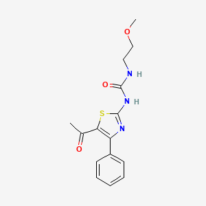 molecular formula C15H17N3O3S B2734893 1-(5-Acetyl-4-phenylthiazol-2-yl)-3-(2-methoxyethyl)urea CAS No. 1203358-33-1