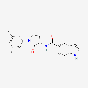 molecular formula C21H21N3O2 B2734918 N-[1-(3,5-dimethylphenyl)-2-oxopyrrolidin-3-yl]-1H-indole-5-carboxamide CAS No. 1775290-57-7