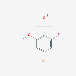 molecular formula C10H12BrFO2 B2734935 2-(4-Bromo-2-fluoro-6-methoxyphenyl)propan-2-ol CAS No. 2229350-14-3