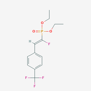 molecular formula C13H15F4O3P B2734944 diethyl (Z)-(1-fluoro-2-(4-(trifluoromethyl)phenyl)vinyl)phosphonate CAS No. 1300194-62-0