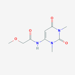 molecular formula C9H13N3O4 B2734972 N-(1,3-dimethyl-2,6-dioxo-1,2,3,6-tetrahydropyrimidin-4-yl)-2-methoxyacetamide CAS No. 633296-97-6