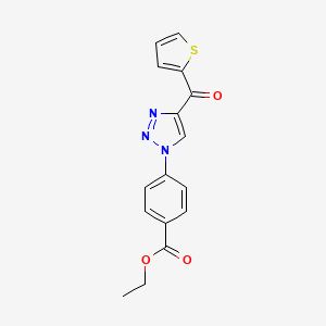 ethyl 4-[4-(2-thienylcarbonyl)-1H-1,2,3-triazol-1-yl]benzenecarboxylate