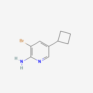 molecular formula C9H11BrN2 B2735038 3-Bromo-5-cyclobutylpyridin-2-amine CAS No. 1381938-52-8