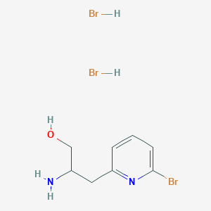 molecular formula C8H13Br3N2O B2735041 2-Amino-3-(6-bromopyridin-2-yl)propan-1-ol;dihydrobromide CAS No. 2580207-06-1