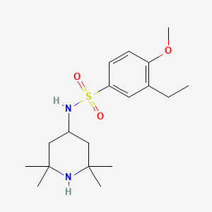 molecular formula C18H30N2O3S B2735050 3-ethyl-4-methoxy-N-(2,2,6,6-tetramethylpiperidin-4-yl)benzenesulfonamide CAS No. 873587-41-8