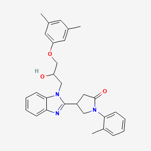 4-{1-[3-(3,5-dimethylphenoxy)-2-hydroxypropyl]-1H-benzimidazol-2-yl}-1-(2-methylphenyl)pyrrolidin-2-one