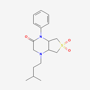 4-isopentyl-1-phenylhexahydrothieno[3,4-b]pyrazin-2(1H)-one 6,6-dioxide