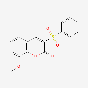 3-(Benzenesulfonyl)-8-methoxychromen-2-one