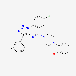7-Chloro-5-[4-(2-methoxyphenyl)piperazin-1-yl]-3-(3-methylphenyl)[1,2,3]triazolo[1,5-a]quinazoline