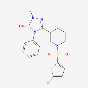 3-(1-((5-chlorothiophen-2-yl)sulfonyl)piperidin-3-yl)-1-methyl-4-phenyl-1H-1,2,4-triazol-5(4H)-one