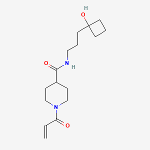 N-[3-(1-Hydroxycyclobutyl)propyl]-1-prop-2-enoylpiperidine-4-carboxamide