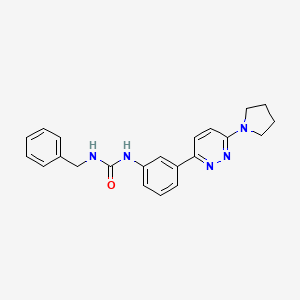 1-Benzyl-3-(3-(6-(pyrrolidin-1-yl)pyridazin-3-yl)phenyl)urea