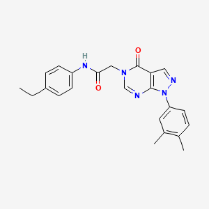 2-(1-(3,4-dimethylphenyl)-4-oxo-1H-pyrazolo[3,4-d]pyrimidin-5(4H)-yl)-N-(4-ethylphenyl)acetamide