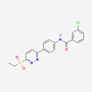 3-chloro-N-(4-(6-(ethylsulfonyl)pyridazin-3-yl)phenyl)benzamide