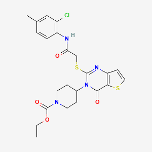 ethyl 4-[2-({[(2-chloro-4-methylphenyl)carbamoyl]methyl}sulfanyl)-4-oxo-3H,4H-thieno[3,2-d]pyrimidin-3-yl]piperidine-1-carboxylate