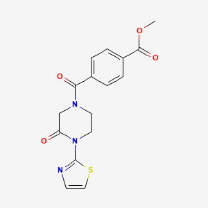 Methyl 4-(3-oxo-4-(thiazol-2-yl)piperazine-1-carbonyl)benzoate