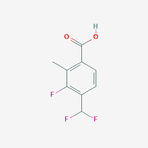 molecular formula C9H7F3O2 B2735110 4-(Difluoromethyl)-3-fluoro-2-methylbenzoic acid CAS No. 2090552-77-3