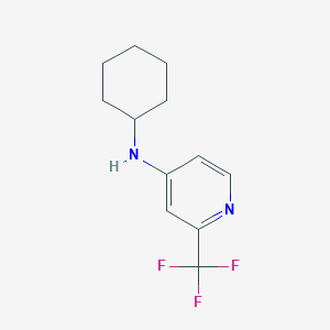 molecular formula C12H15F3N2 B2735135 N-cyclohexyl-2-(trifluoromethyl)pyridin-4-amine CAS No. 338402-06-5