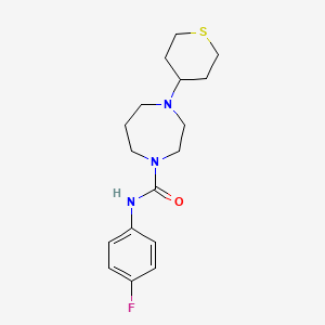 molecular formula C17H24FN3OS B2735136 N-(4-fluorophenyl)-4-(thian-4-yl)-1,4-diazepane-1-carboxamide CAS No. 2034558-02-4