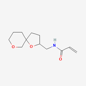 molecular formula C12H19NO3 B2735138 N-({1,7-dioxaspiro[4.5]decan-2-yl}methyl)prop-2-enamide CAS No. 2305492-44-6