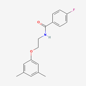 molecular formula C17H18FNO2 B2735153 N-(2-(3,5-dimethylphenoxy)ethyl)-4-fluorobenzamide CAS No. 1105229-26-2