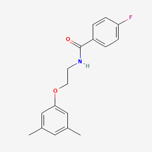 molecular formula C17H18FNO2 B2735153 N-[2-(3,5-dimethylphenoxy)ethyl]-4-fluorobenzamide CAS No. 1105229-26-2