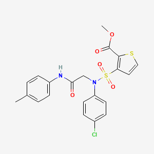 Methyl 3-[(4-chlorophenyl){2-[(4-methylphenyl)amino]-2-oxoethyl}sulfamoyl]thiophene-2-carboxylate